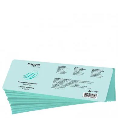 Kapous Depilation strips turquoise 7*20cm, 100 pcs/pack
